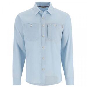 SIMMS Cutbank Chambray Long Sleeve Shirt Glacier Blue Vented‎ Fishing Men's SZ M